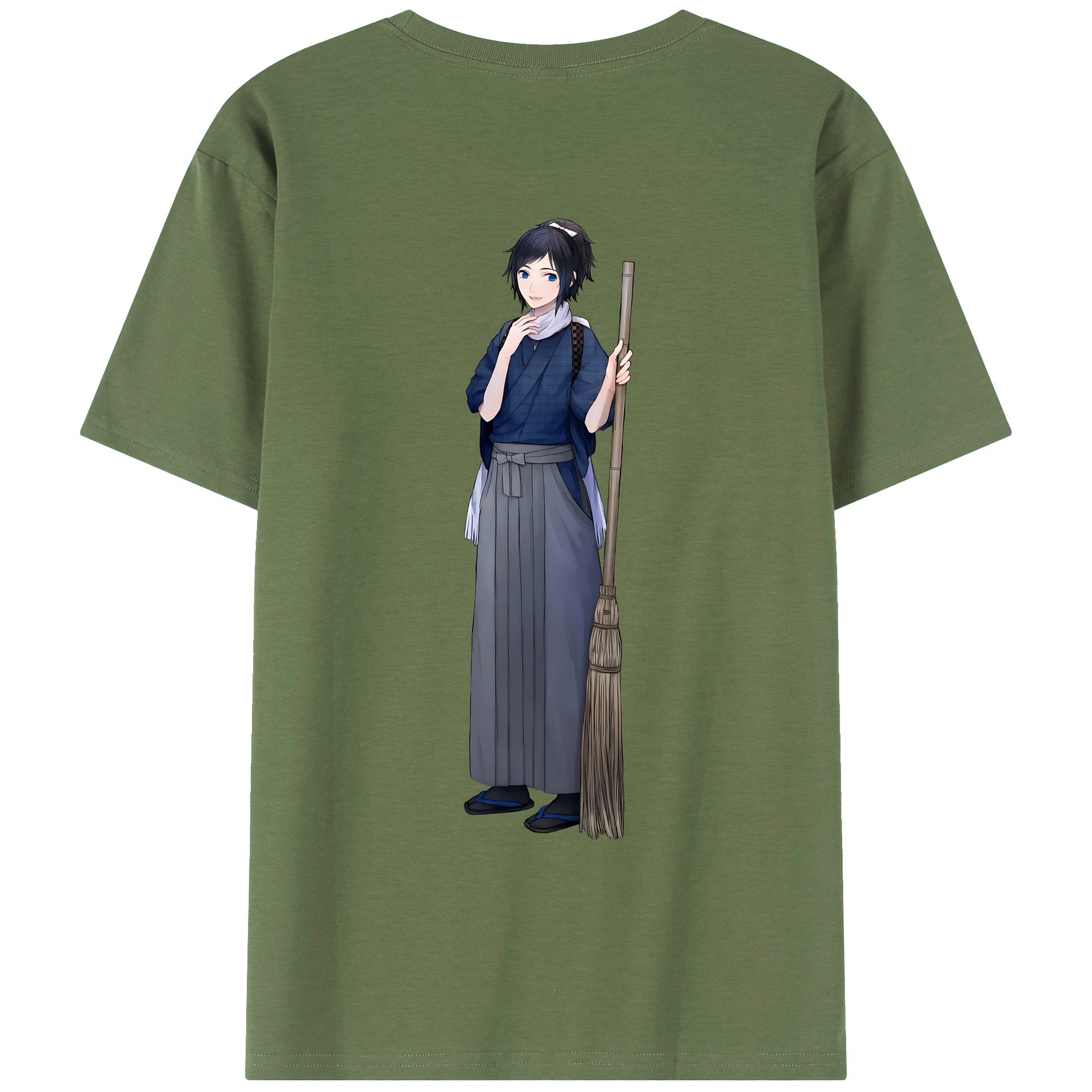 （画像用） 刀剣乱舞 Touken Ranbu 綿100％ メンズ半袖Tシャツ（バックプリント） 通気性